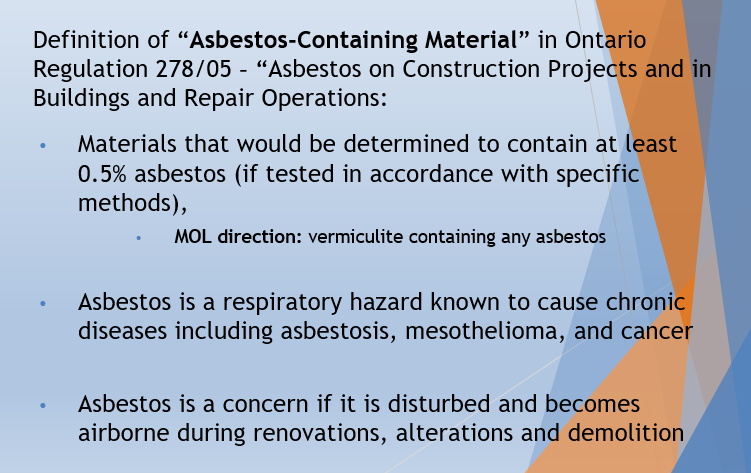 Materials Containing Asbestos